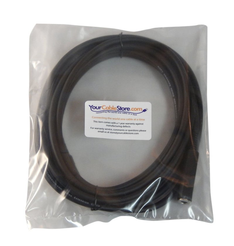 Your Cable Store 15 Foot 1/4 Inch Stereo Extension Cable Male/Female - Image 1